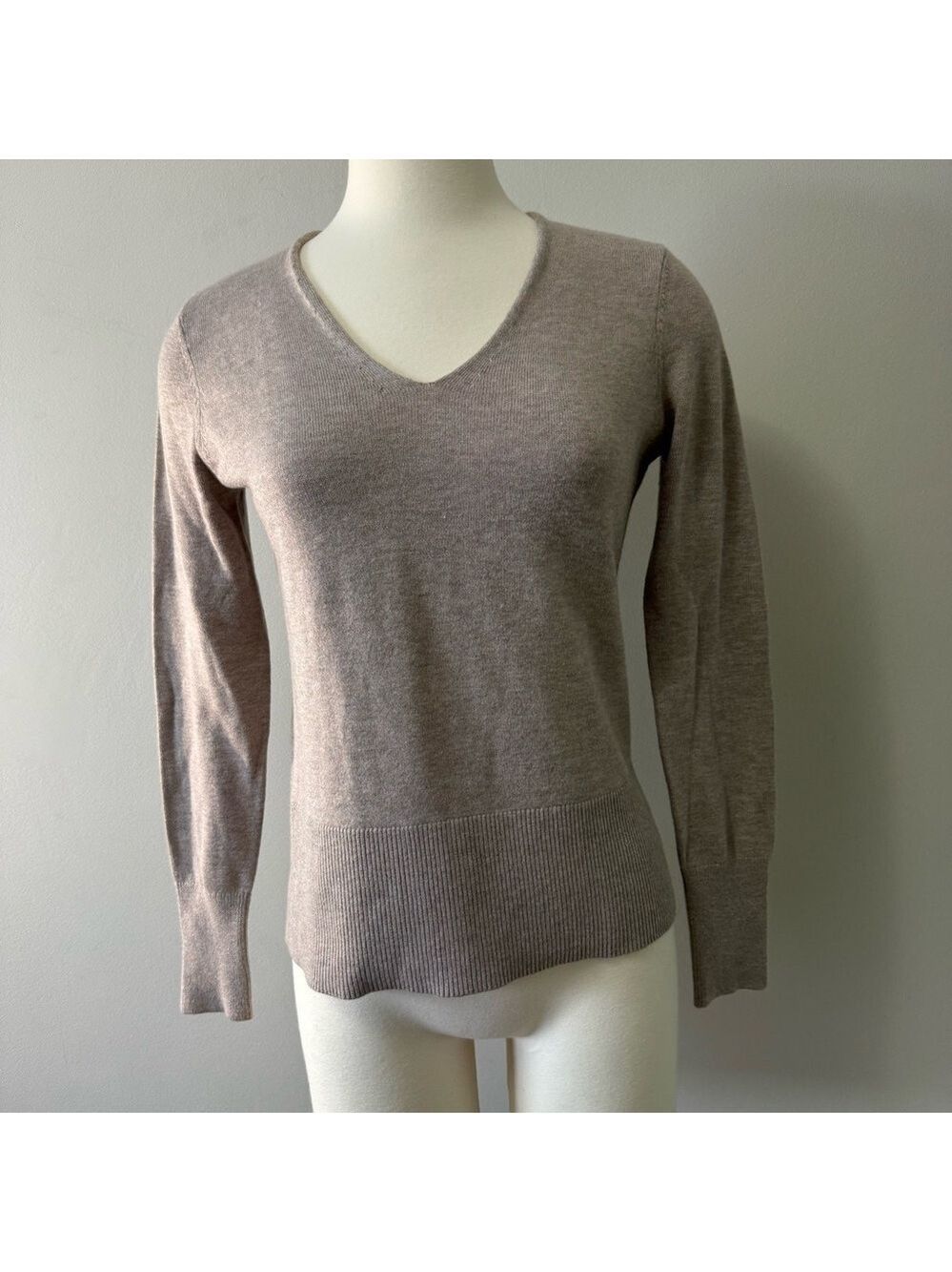LOFT Heathered V-Neck Sweater